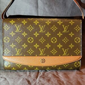 Louis Vuitton Brown and Tan Bordeaux Monogram Shoulder Bag